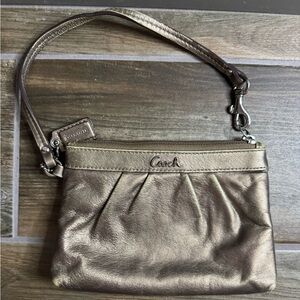 Coach Bronze Wristlet Clutch